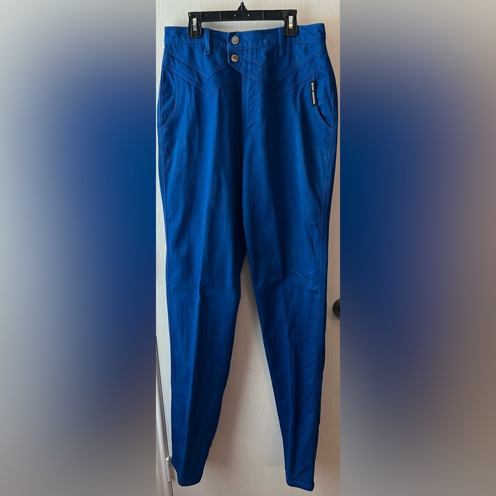 Vintage Rockies High Waist Western Mom Jeans in Royal Blue, 13/14